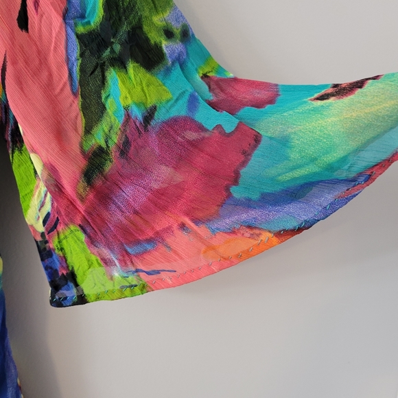 Graphic Print Boho Crepe Lightweight Dress - Picture 8 of 12